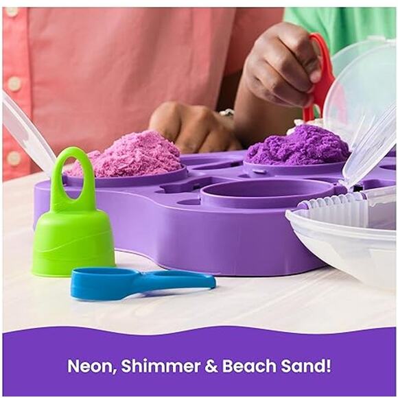 NWT Spin Master Kinetic Sand Variety Case 2lbs with Tools & Storage Toy Set Kids - Picture 3 of 7